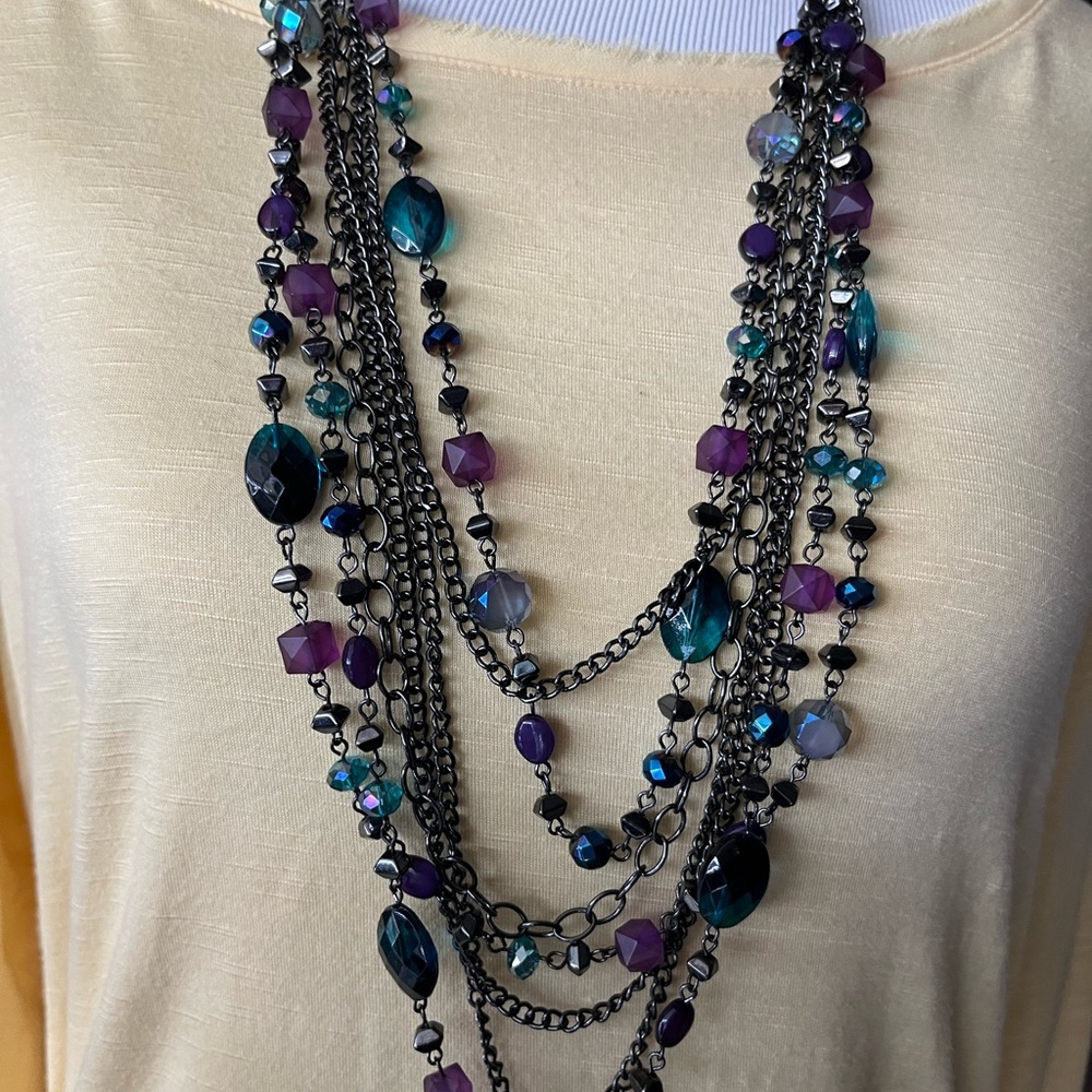 Premier Designs Adjustable 6 Strand Necklace
